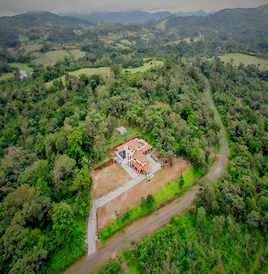 Twelve acres, from above at The Green Stay, Sakleshpur