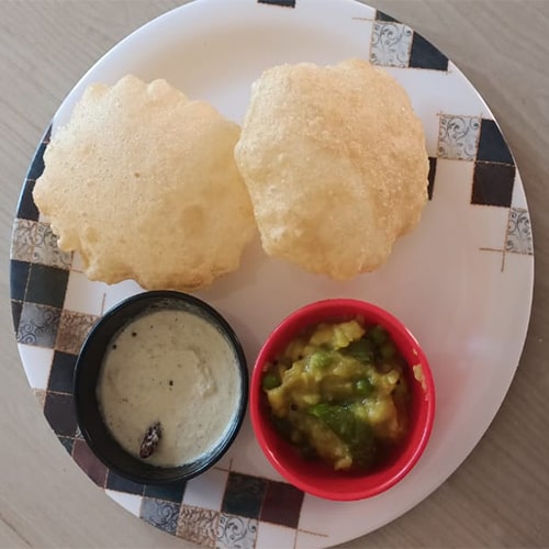 Breakfast served at the homestay