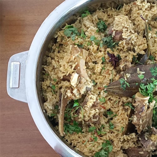 Freshly prepared local food
