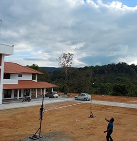The homestay and front lawn